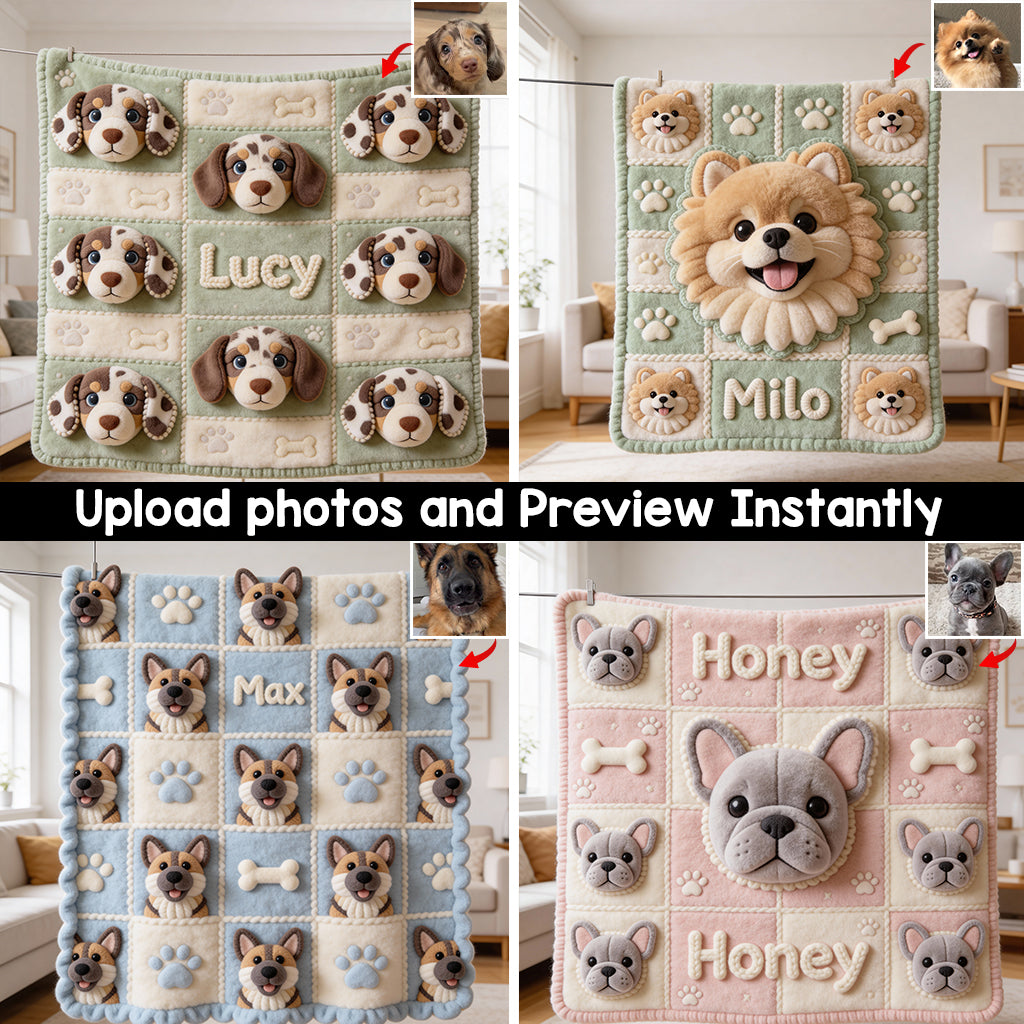 Love My Dog - Personalized Dog Blanket