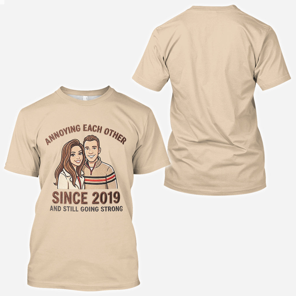 Couple Gift - Personalized Couple All Over Shirt