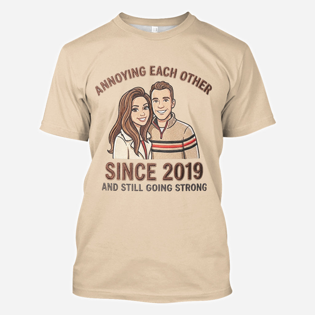 Couple Gift - Personalized Couple All Over Shirt