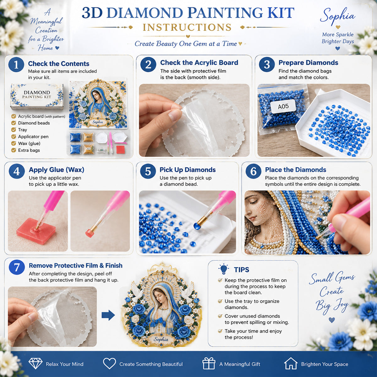 Faith-inspired Diamond Painting - Personalized Christian Diamond Painting Ornament Kit
