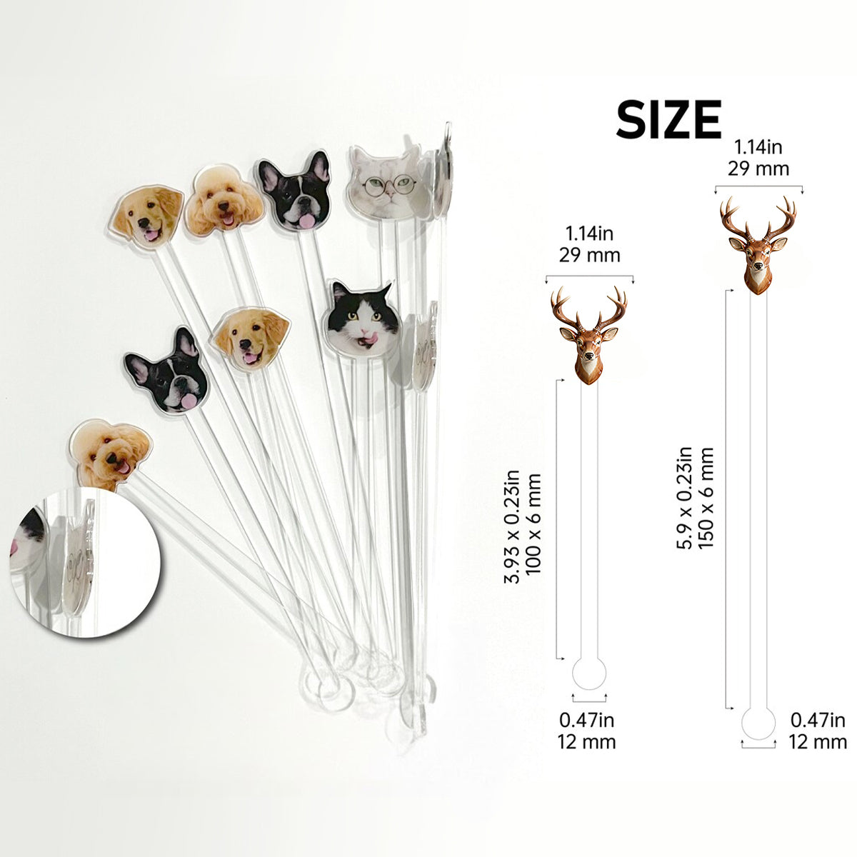 Custom From Any Photo - Personalized Hunting Set Accent Mug with Acrylic Stirrers