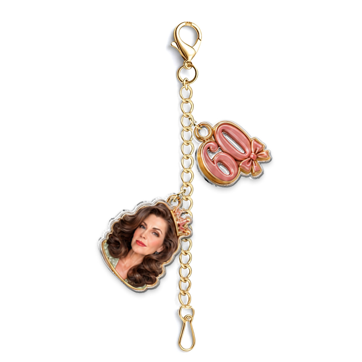 Custom Any Photo - Personalized Birthday Handle Tumbler With Charms