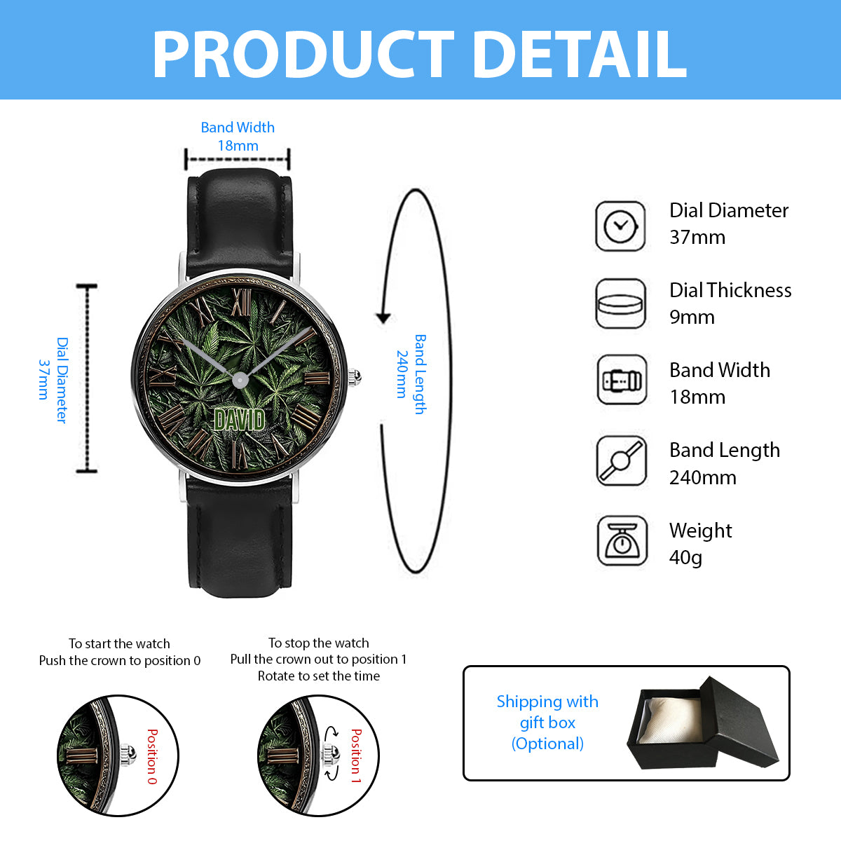 High Life - Personalized Weed Hand Watch