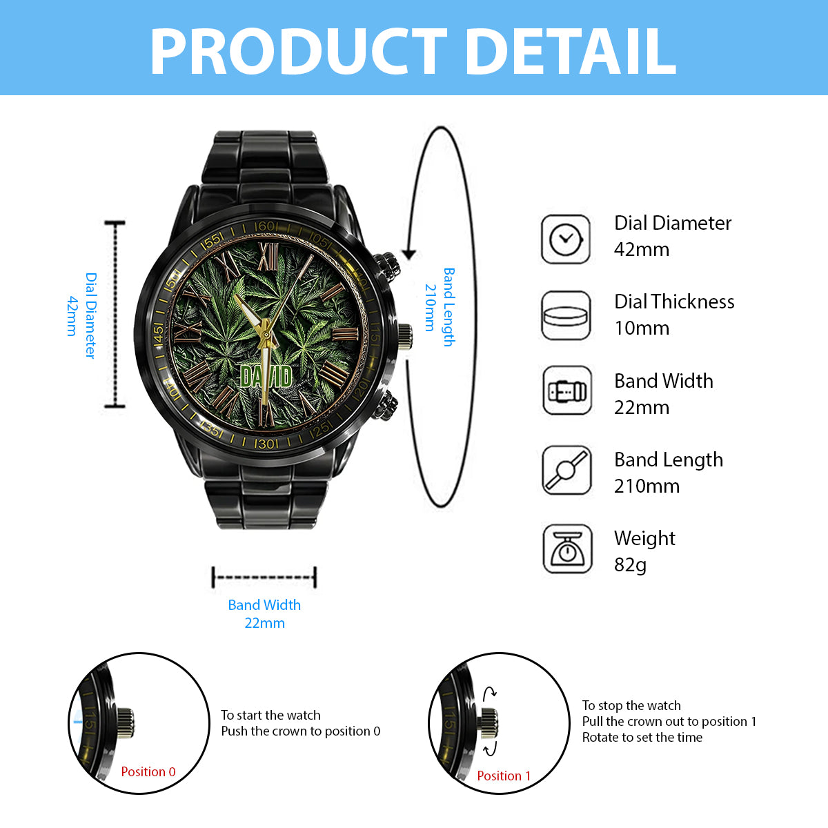 High Life - Personalized Weed Hand Watch