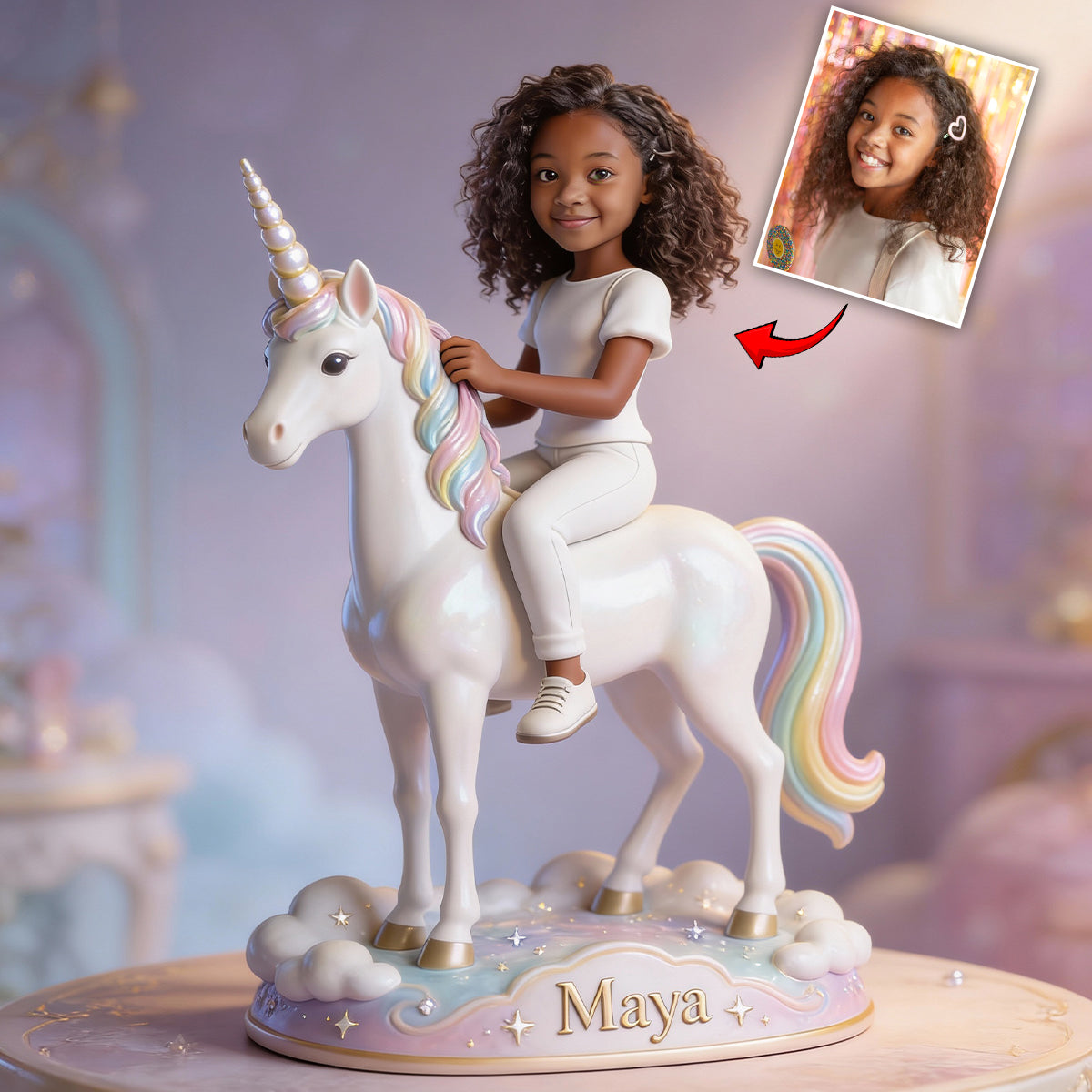 Dinosaur or Unicorn Gifts For Kids - Personalized Kid Custom Shaped Acrylic Plaque