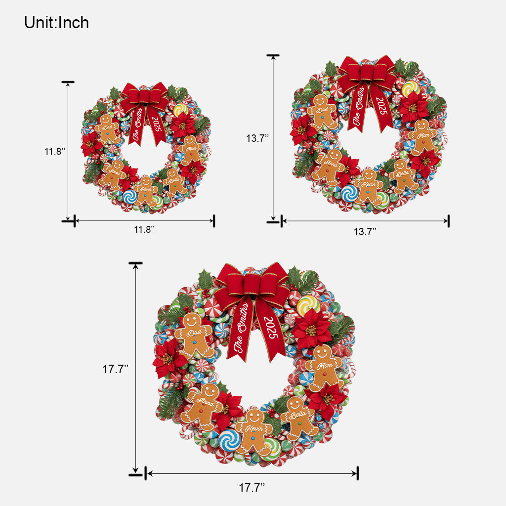 Gingerbread Family - Personalized Family Custom Shaped Wood Sign