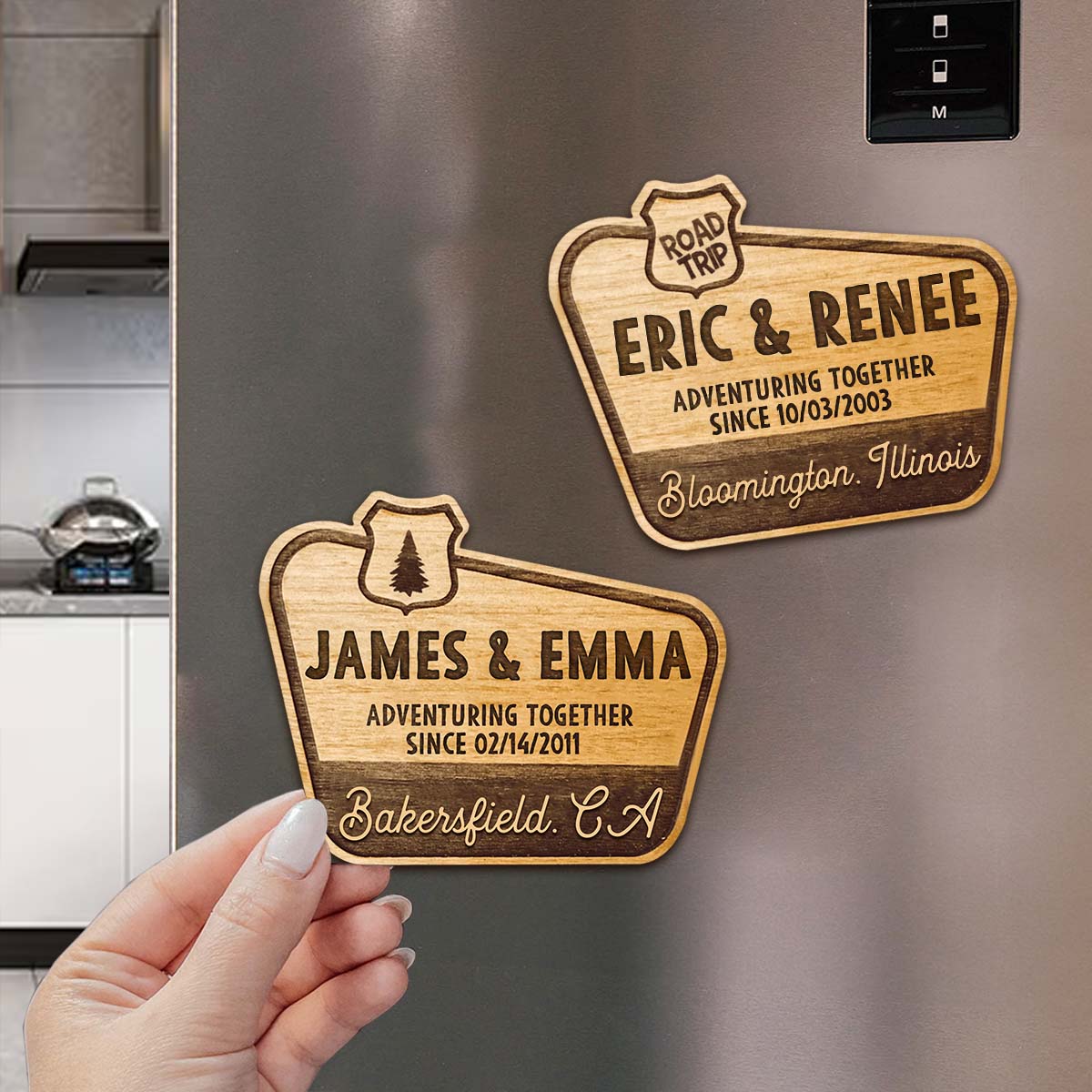 Adventure Together - Personalized Couple Magnet