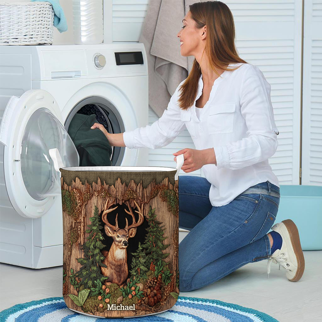 Deer Scene - Personalized Hunting Storage Basket