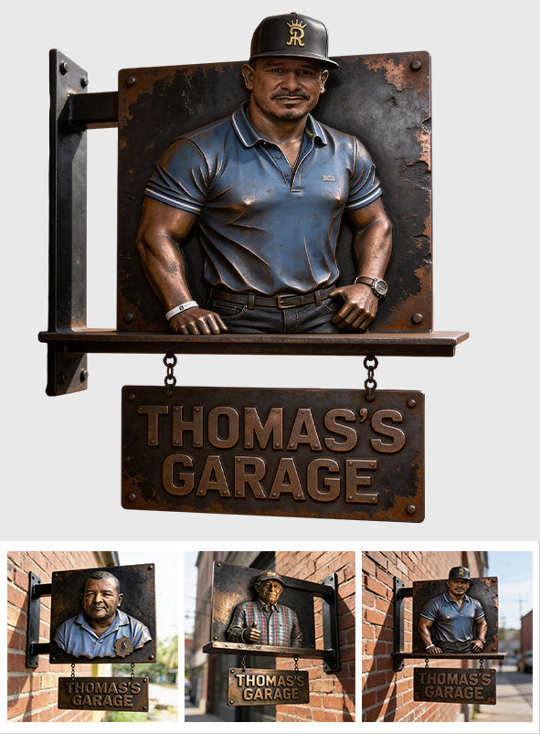 Custom Garage Sign From Any Photo - Personalized Garage Wooden Wall Mount Sign