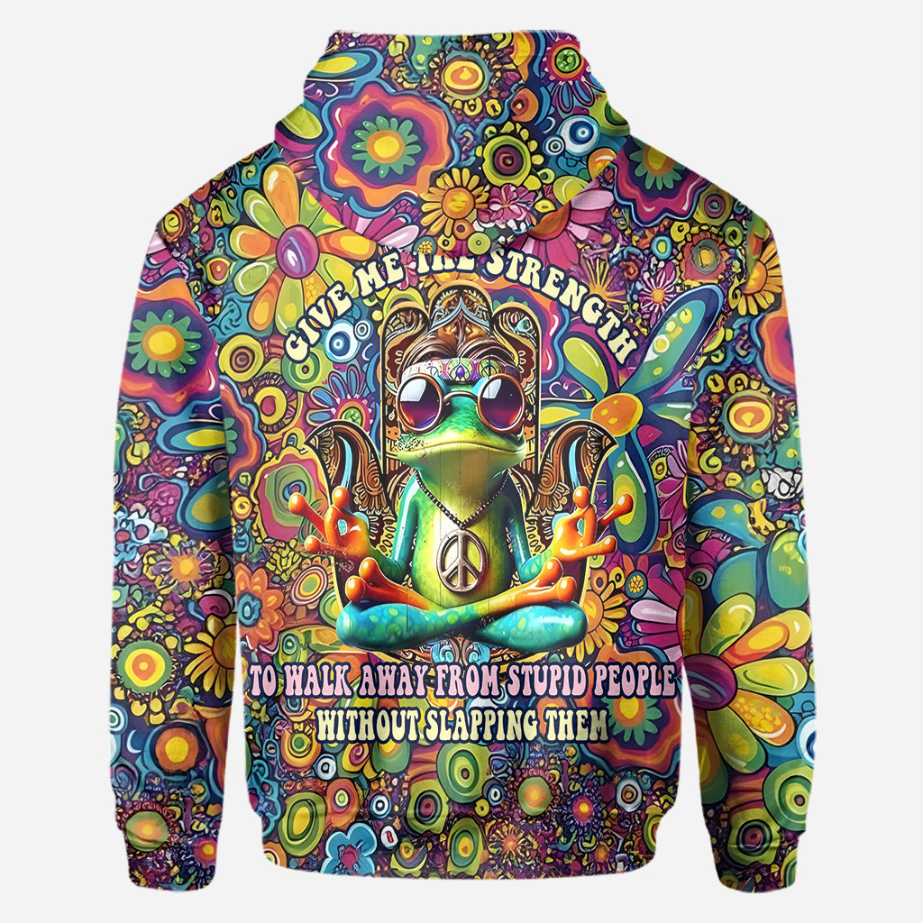 Give Me Strength To Walk Away From Stupid People - Personalized Hippie All Over Shirt