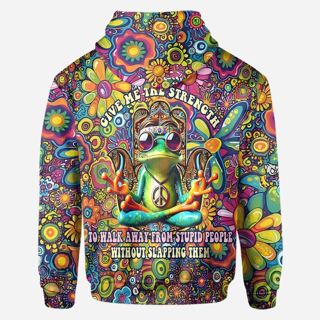 Give Me Strength To Walk Away From Stupid People - Personalized Hippie All Over Shirt