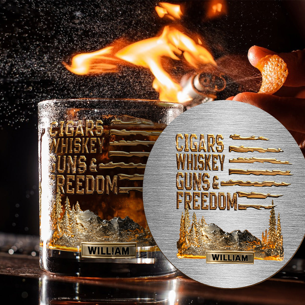 Geschenk für Bourbon-/Whisky-Liebhaber, Geschenk für Ihn – personalisiertes Whiskyglas