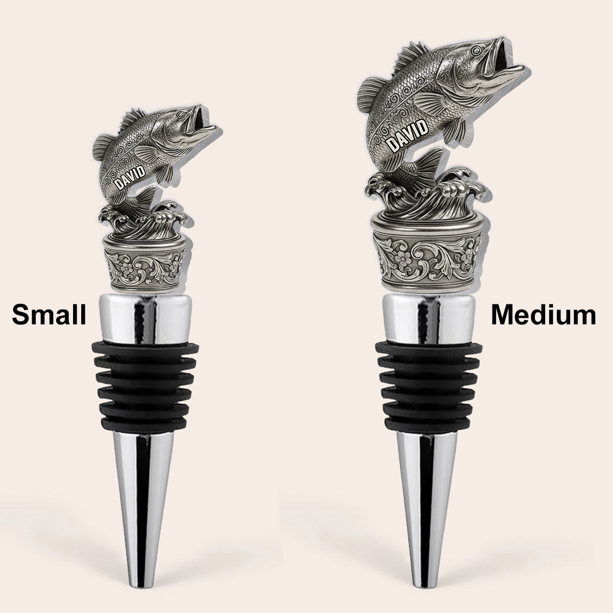 Boire et pêcher - Bouchon de bouteille de pêche personnalisé