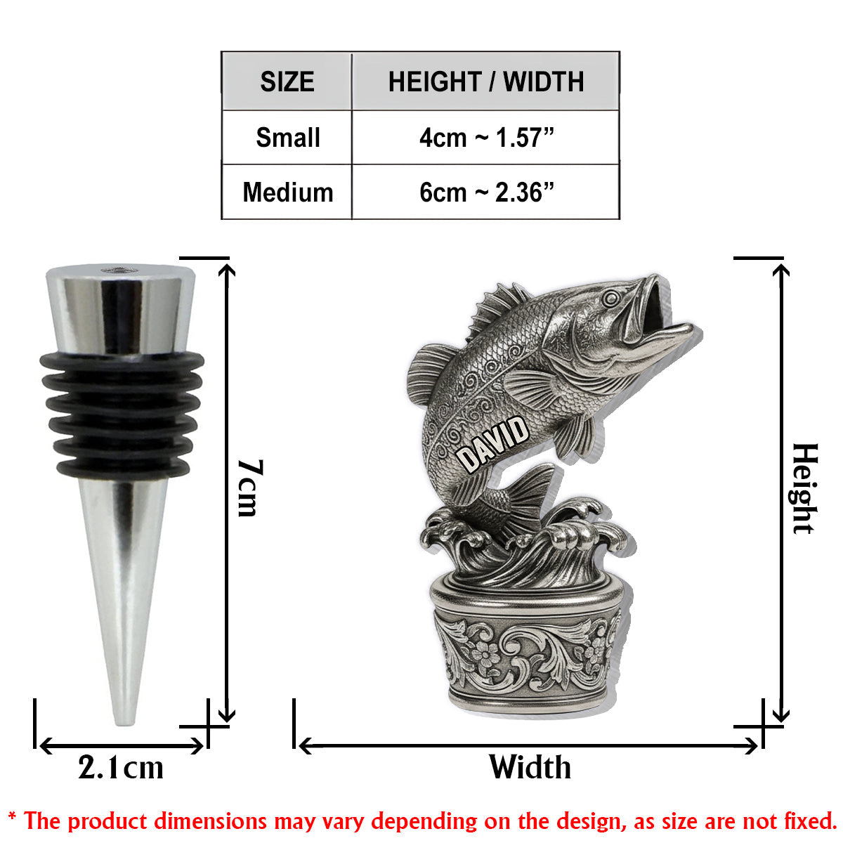 Boire et pêcher - Bouchon de bouteille de pêche personnalisé