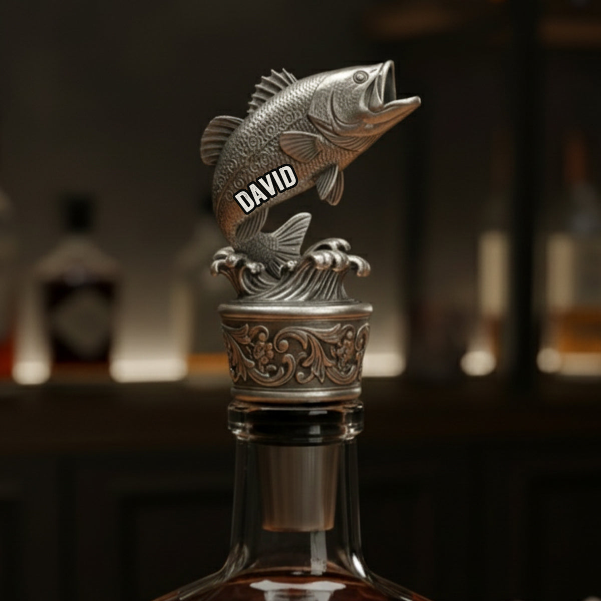 Boire et pêcher - Bouchon de bouteille de pêche personnalisé