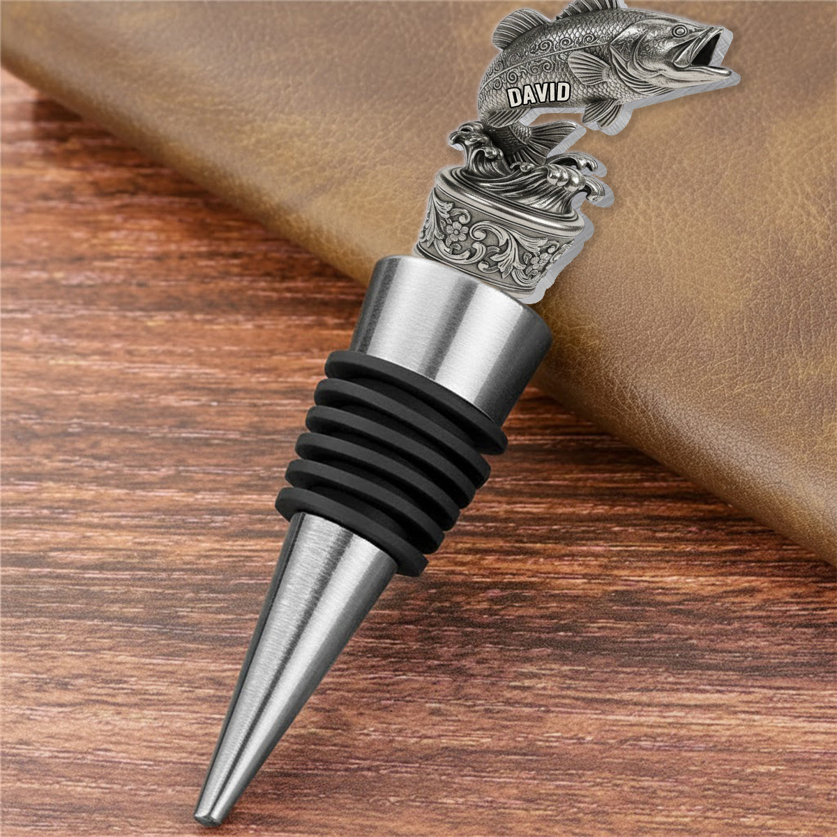 Boire et pêcher - Bouchon de bouteille de pêche personnalisé