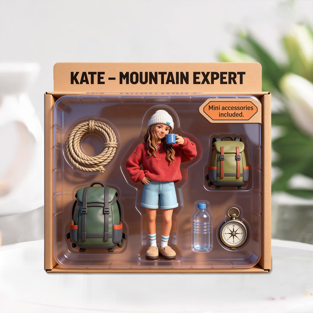 Wanderfreunde – Personalisierte Acrylplakette in individueller Wanderform