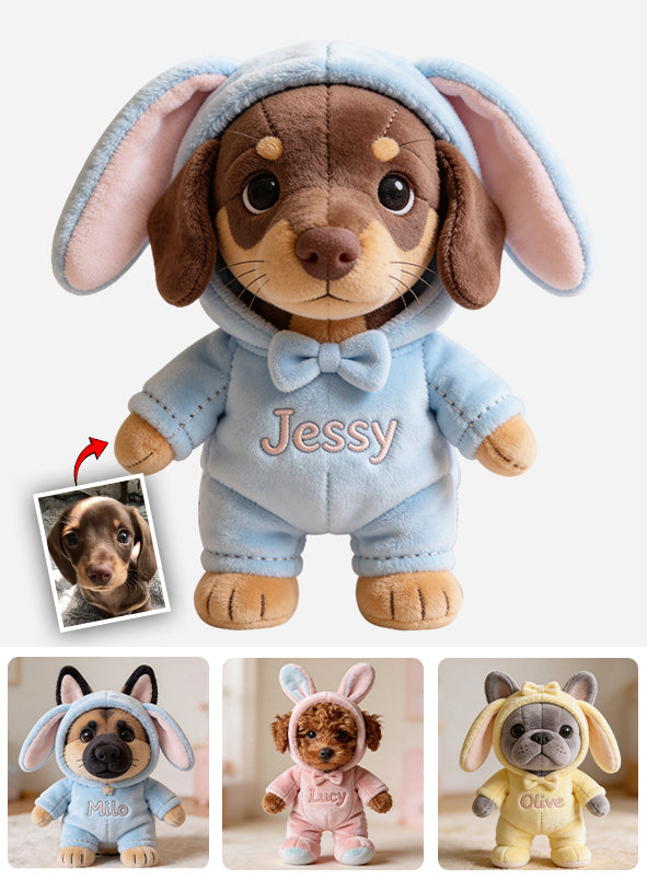 Coussin en fausse fourrure premium personnalisé pour chien, idéal pour Pâques