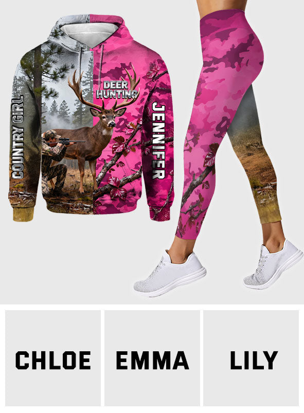 Country Girl Hunting - Personalized Hunting Hoodie and Leggings