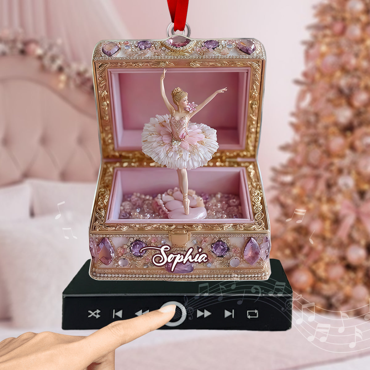 The Ballerina - Personalized Ballet Music Ornament