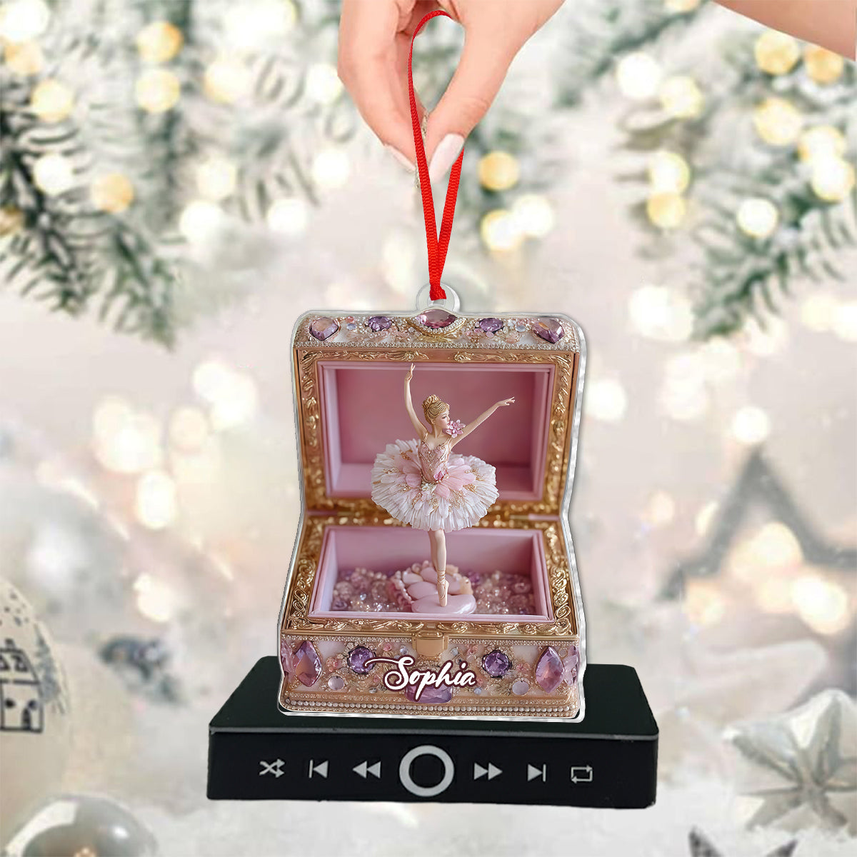 The Ballerina - Personalized Ballet Music Ornament