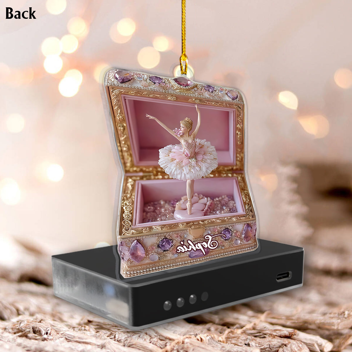 The Ballerina - Personalized Ballet Music Ornament