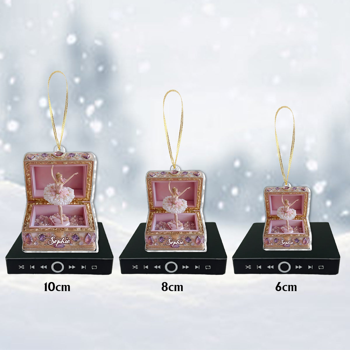 The Ballerina - Personalized Ballet Music Ornament
