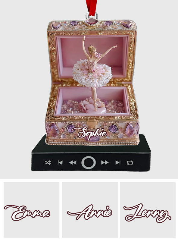 The Ballerina - Personalized Ballet Music Ornament