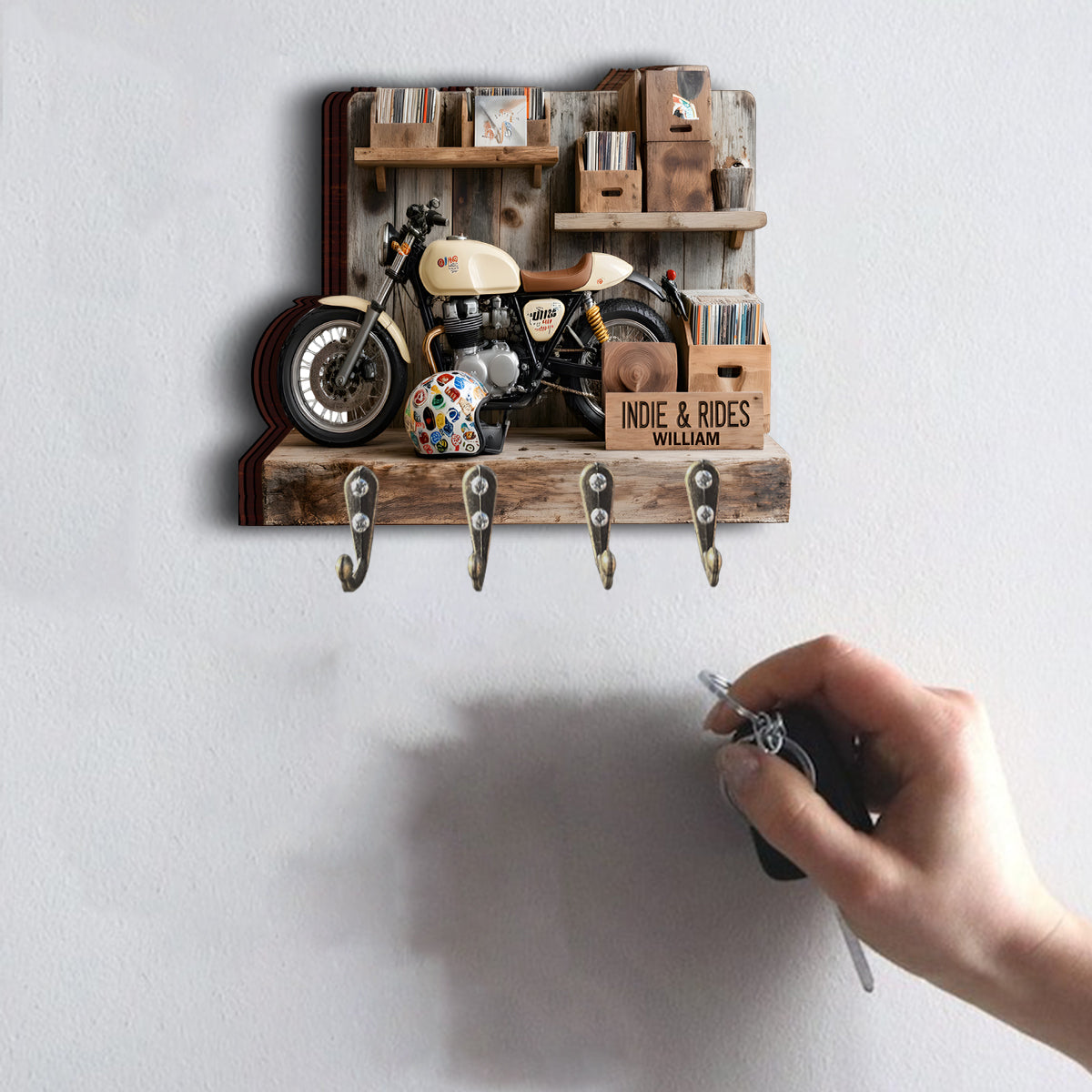 Porte-bagages suspendu personnalisé pour motards - Moto