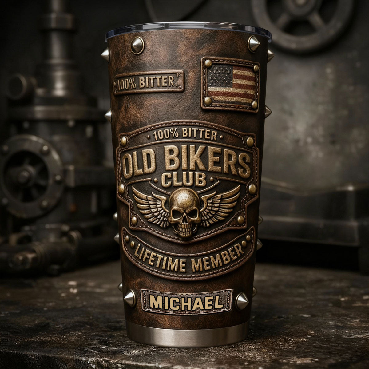 Old Biker Club - Personalized Biker Tumbler