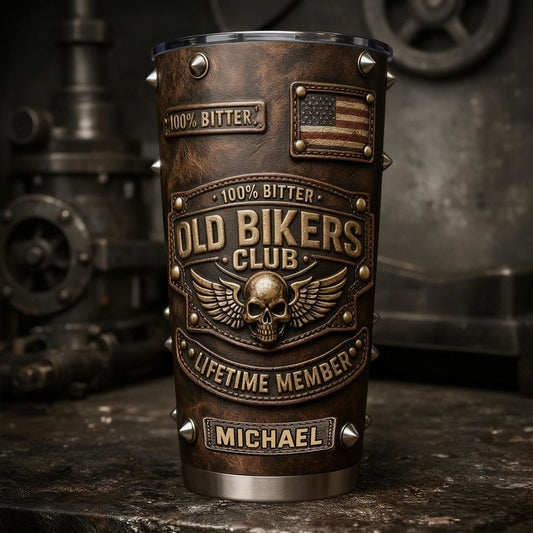 Old Biker Club - Personalized Biker Tumbler