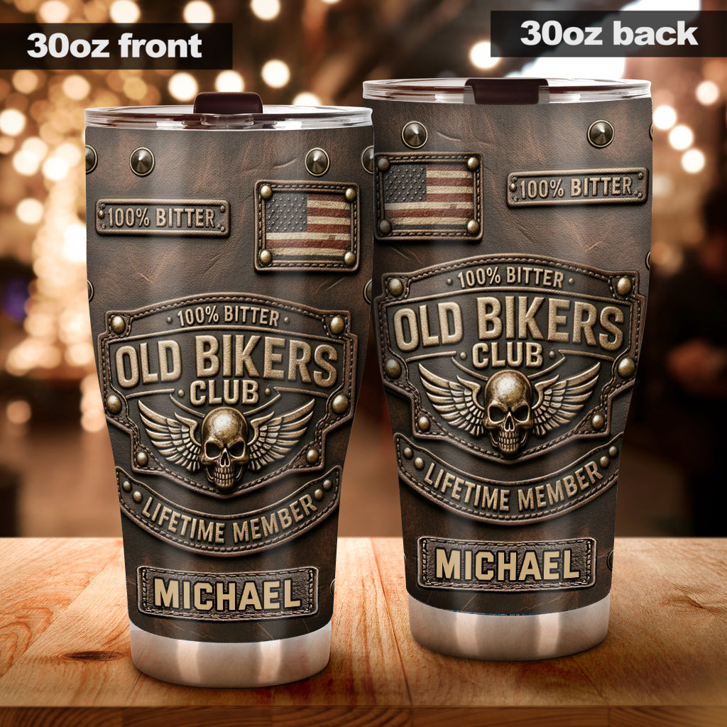 Old Biker Club - Personalized Biker Tumbler