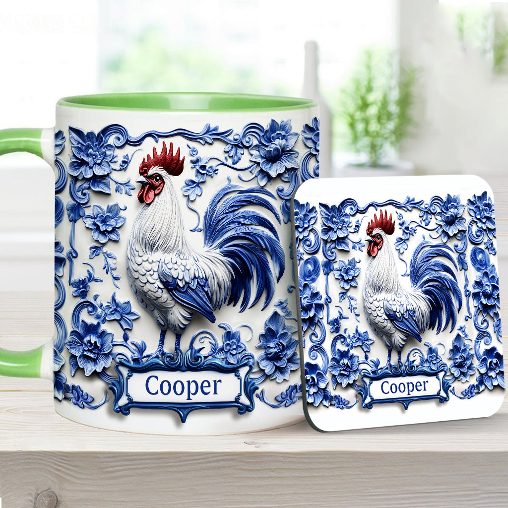 Mug personnalisé en porcelaine avec motif poulet