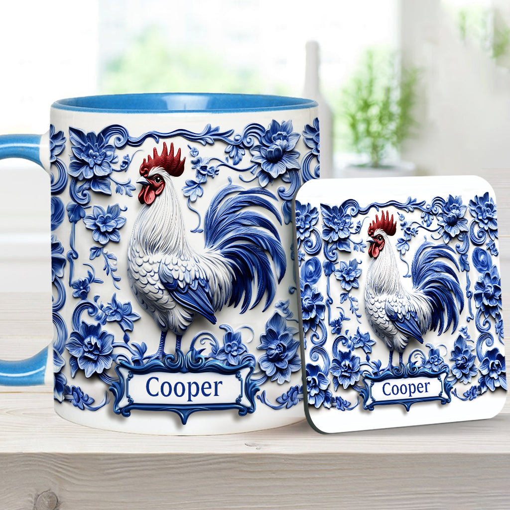 Mug personnalisé en porcelaine avec motif poulet