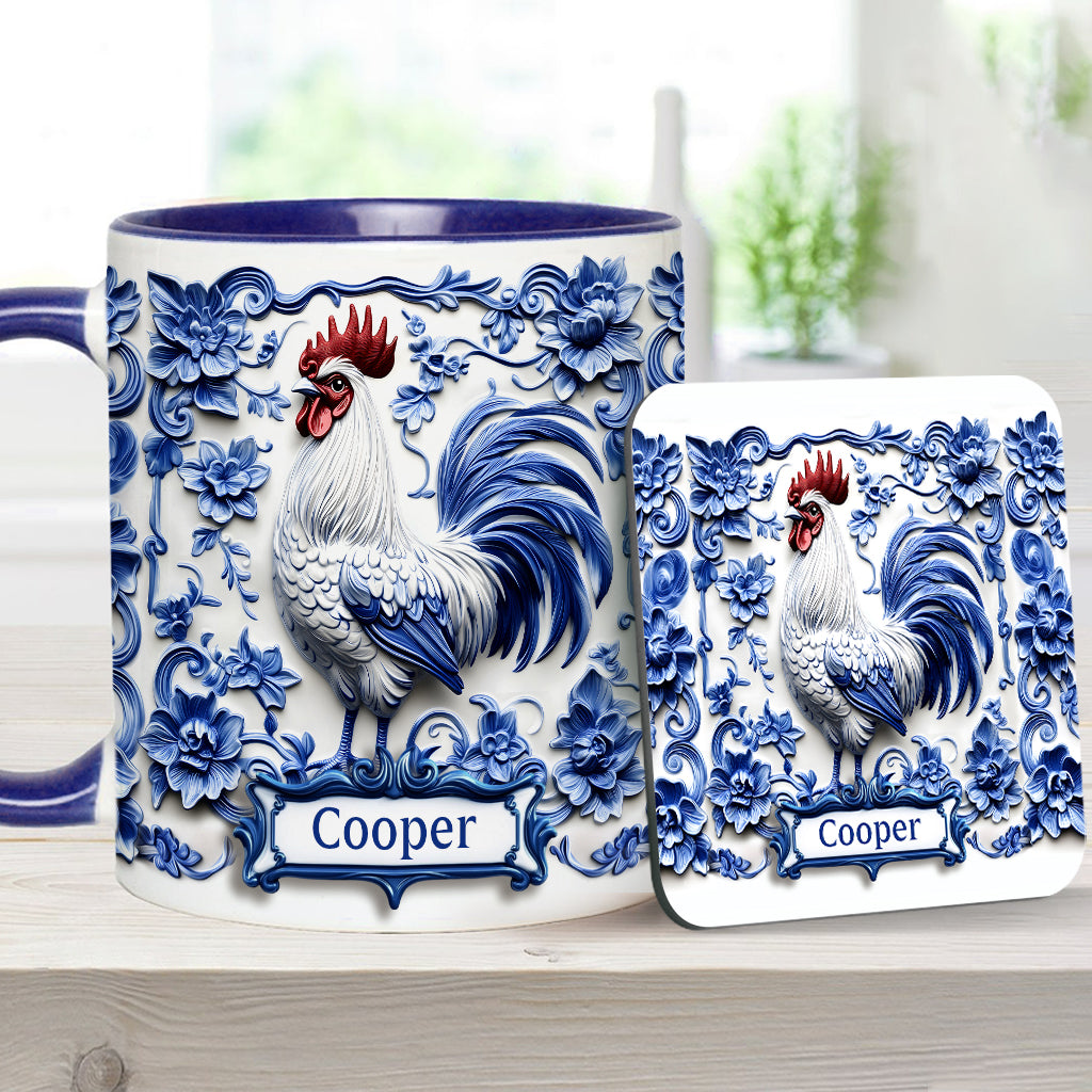 Mug personnalisé en porcelaine avec motif poulet