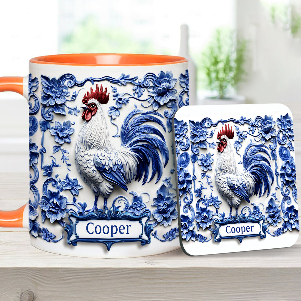 Mug personnalisé en porcelaine avec motif poulet