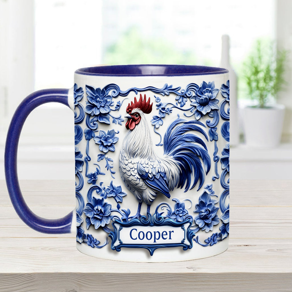 Mug personnalisé en porcelaine avec motif poulet