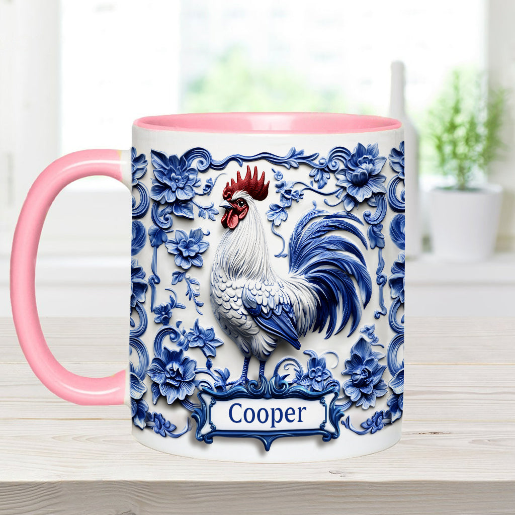 Mug personnalisé en porcelaine avec motif poulet
