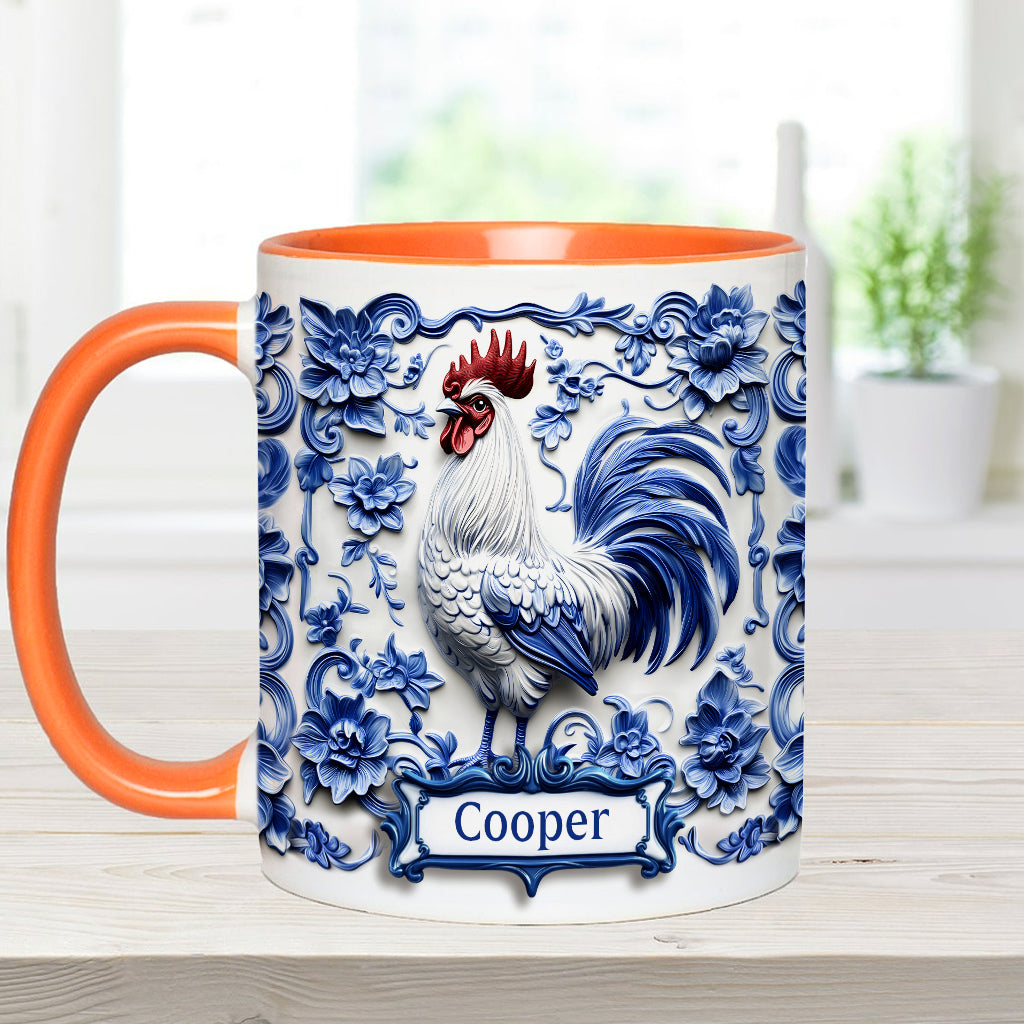 Mug personnalisé en porcelaine avec motif poulet