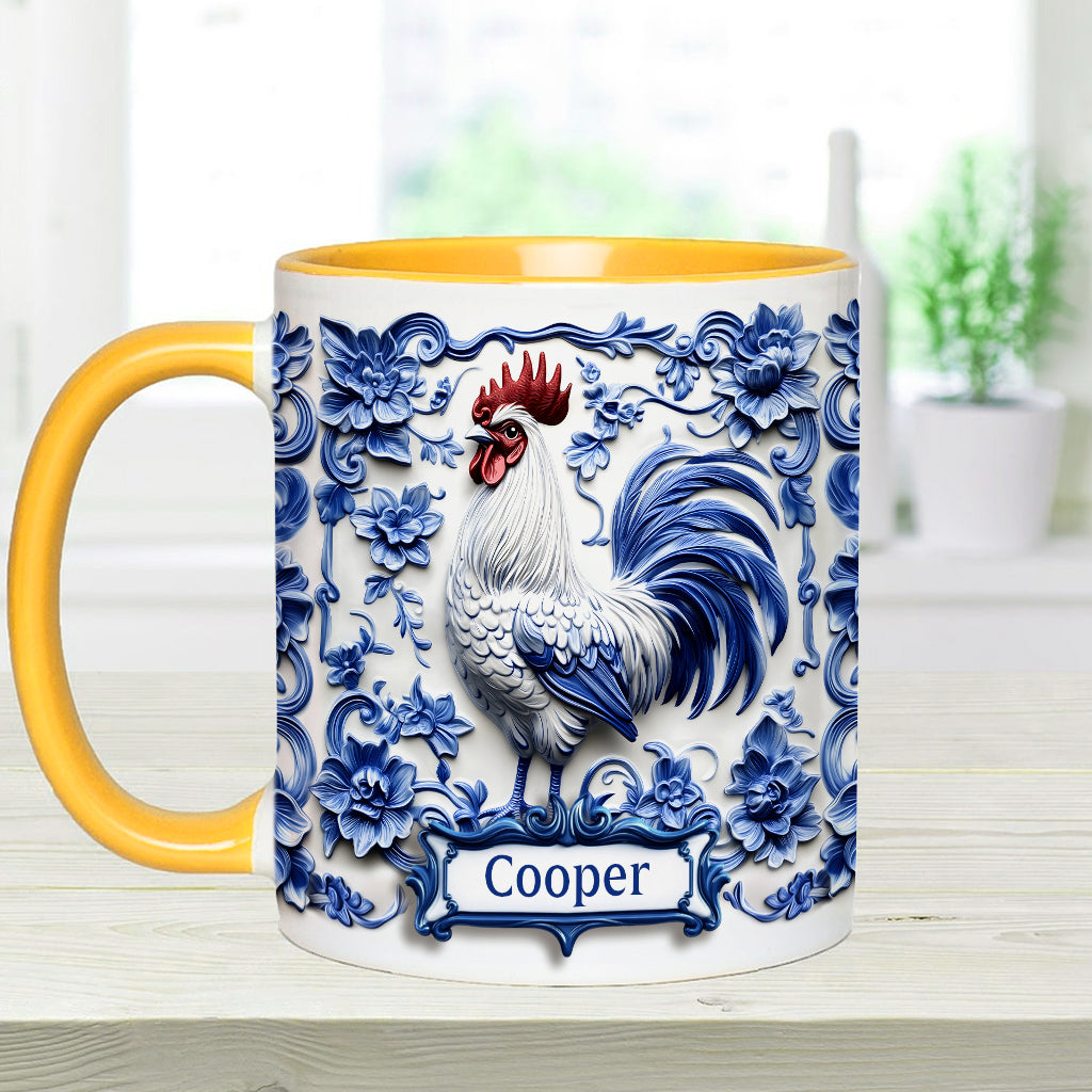 Mug personnalisé en porcelaine avec motif poulet