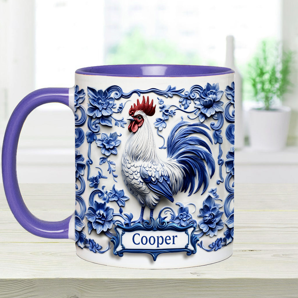 Mug personnalisé en porcelaine avec motif poulet