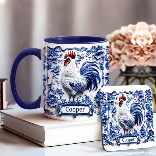 Mug personnalisé en porcelaine avec motif poulet