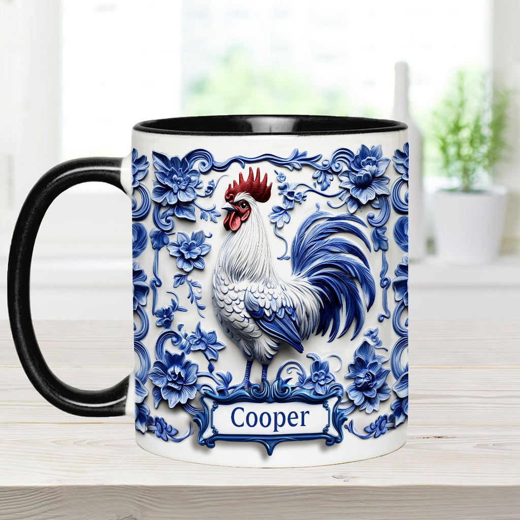 Mug personnalisé en porcelaine avec motif poulet