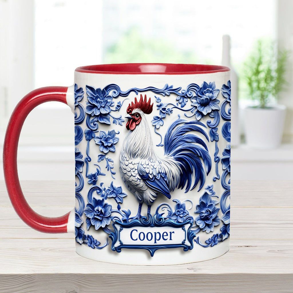 Mug personnalisé en porcelaine avec motif poulet