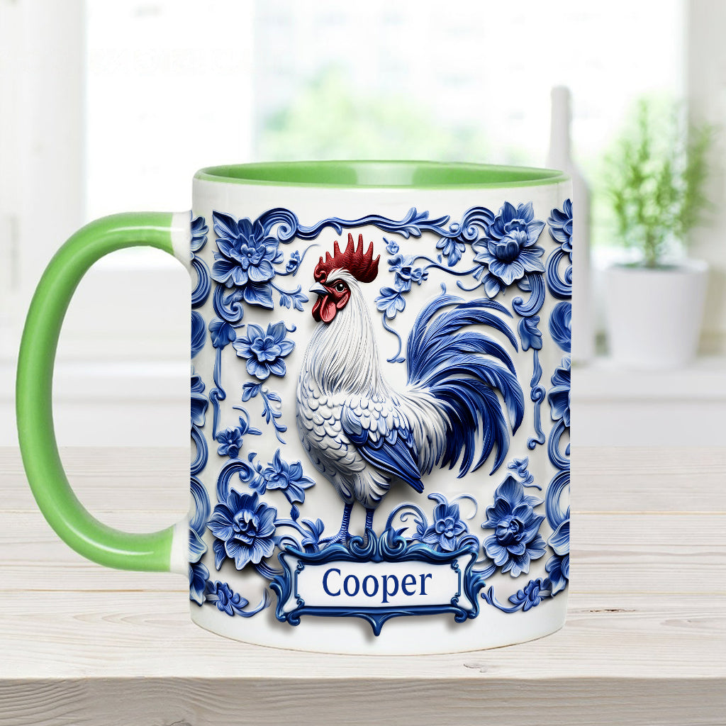 Mug personnalisé en porcelaine avec motif poulet