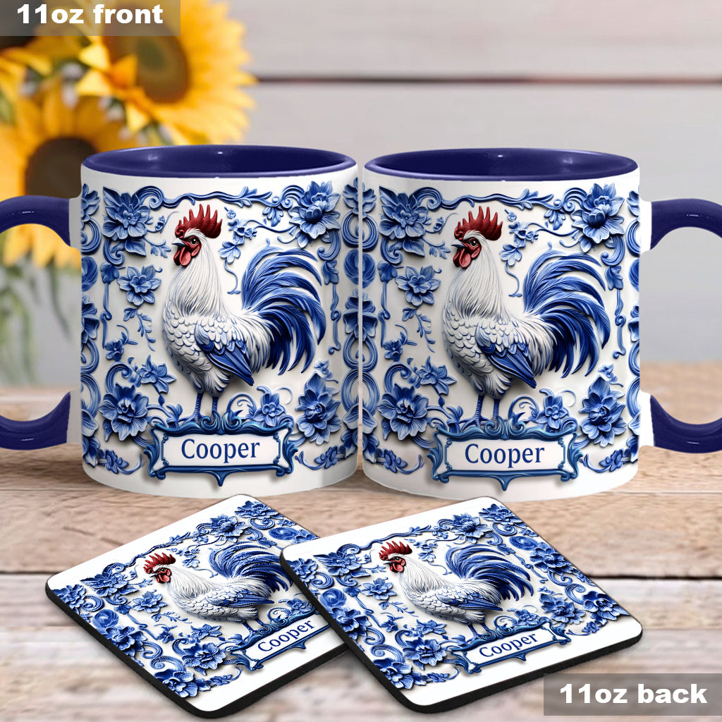 Mug personnalisé en porcelaine avec motif poulet