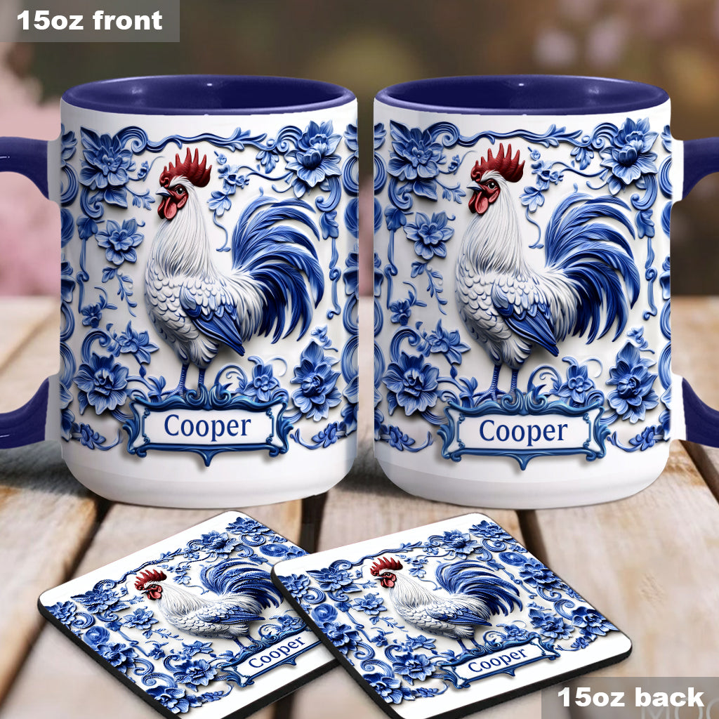 Mug personnalisé en porcelaine avec motif poulet