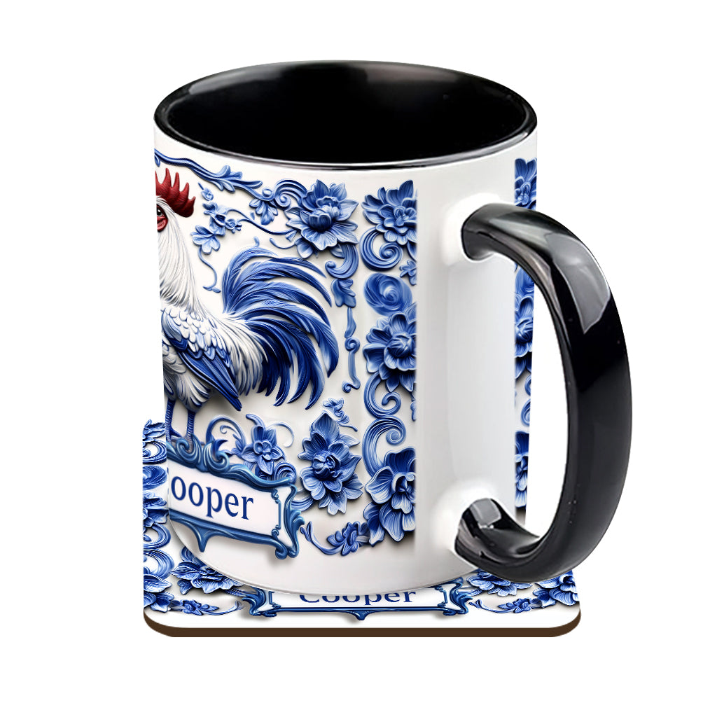 Mug personnalisé en porcelaine avec motif poulet