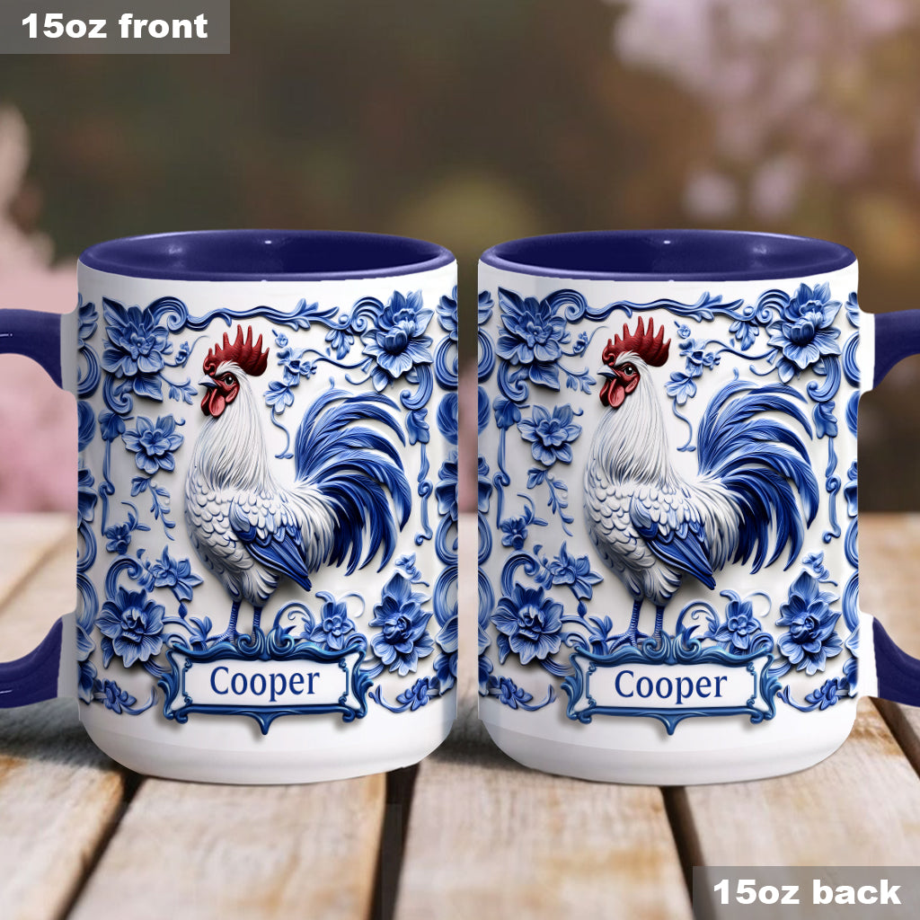 Mug personnalisé en porcelaine avec motif poulet
