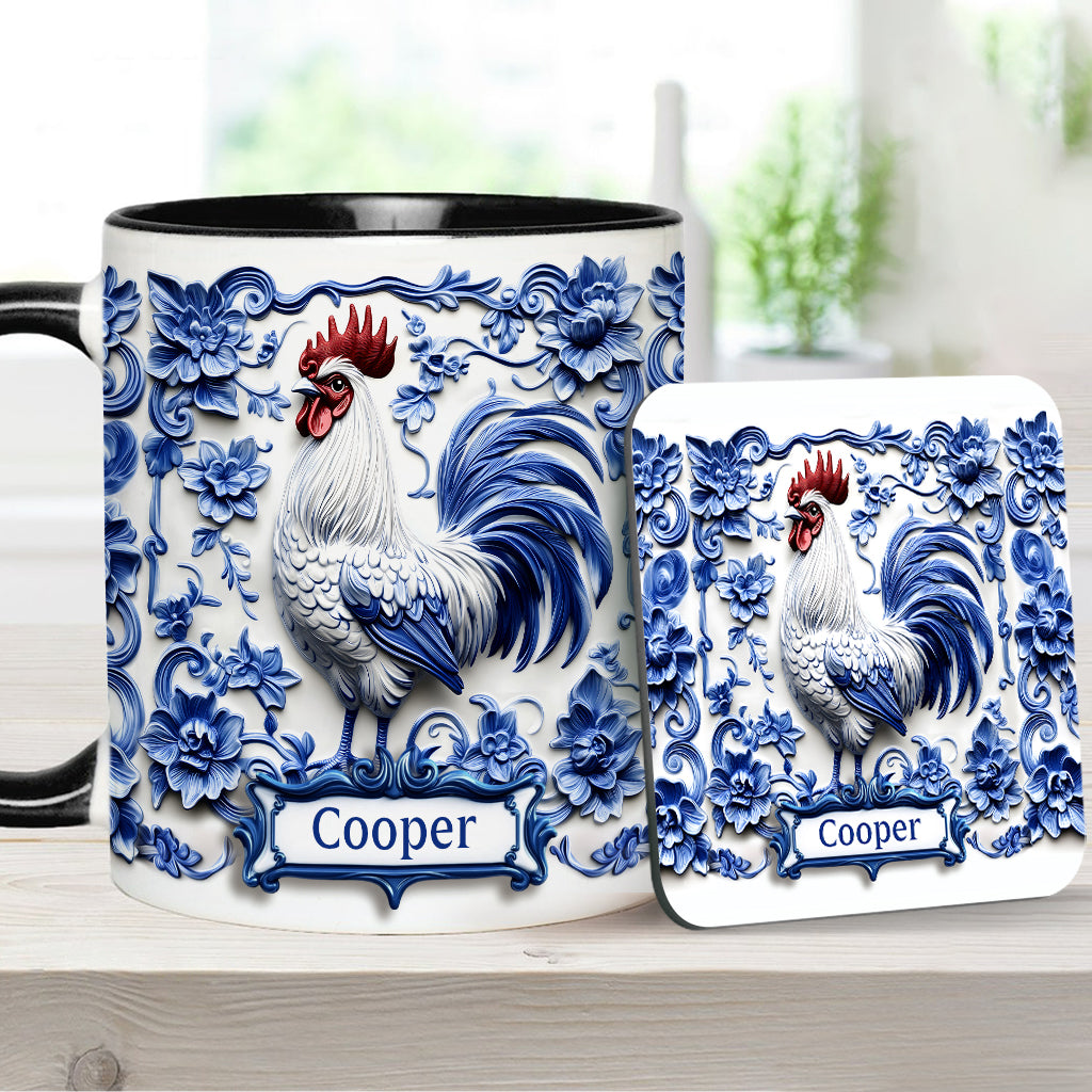 Mug personnalisé en porcelaine avec motif poulet